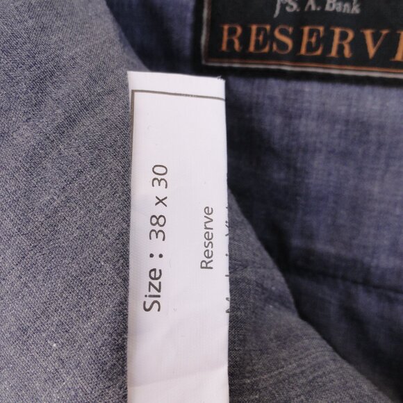 Jos A Bank Reserve Chino Straight Corduroy Black Pants Pockets Mens Size 38 x 30 - Picture 6 of 10